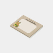 Japanischer Golden Beckonkoning Cat Personalisiert Post-it Klebezettel (angewinkelt)