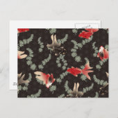 Japanischer Goldfisch Postkarte (Vorne/Hinten)