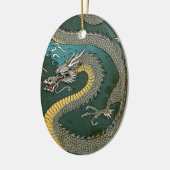 JAPANISCHER GRAUER DRACHE KERAMIKORNAMENT (Links)