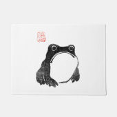Japanischer Grumpy Frosch Toad Unbeeindrucktes Tie Fußmatte (Vorderseite)