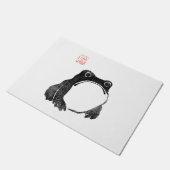 Japanischer Grumpy Frosch Toad Unbeeindrucktes Tie Fußmatte (Schrägansicht)