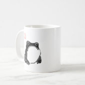 Japanischer Grumpy Frosch Toad Unbeeindrucktes Tie Kaffeetasse (Vorderseite Links)