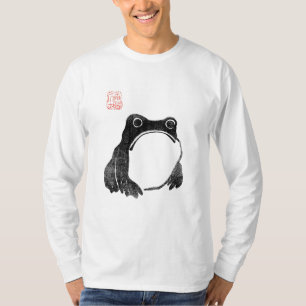 Japanischer Grumpy Frosch Toad Unbeeindrucktes Tie T-Shirt