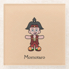 Japanischer Held Peach Boy Momotaro Glasuntersetzer