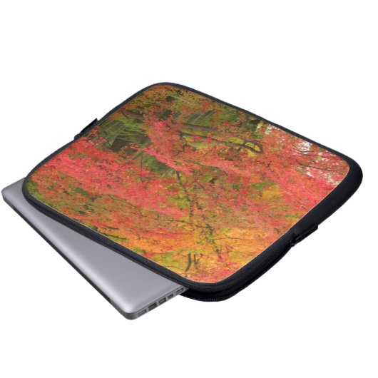 Japanischer Herbstlaub Laptopschutzhülle (Vorne Knopf)