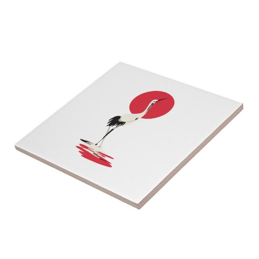 Japanischer Heron Fliese (Seite)