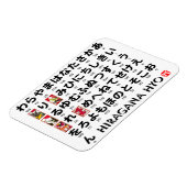 Japanischer Hiragana-Tisch (Hanafuda) Magnet (Linke Seite)