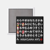 Japanischer Hiragana-Tisch (Hanafuda) Magnet (Vorderseite/Rückseite)