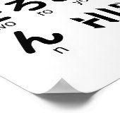 Japanischer Hiragana-Tisch (Hanafuda) Poster (Ecke)