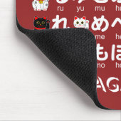 Japanischer Hiragana-Tisch (Lucky Cat) Mousepad (Ecke)