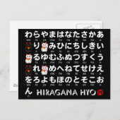 Japanischer Hiragana-Tisch (Lucky Cat) Postkarte (Vorne/Hinten)