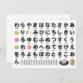 Japanischer Hiragana-Tisch (Wagashi) Postkarte (Vorne/Hinten)