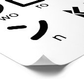 Japanischer Hiragana- und Katakana-Tisch (Sushi) Poster (Ecke)