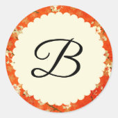 Japanischer Hochzeitsticker Runder Aufkleber (Vorderseite)