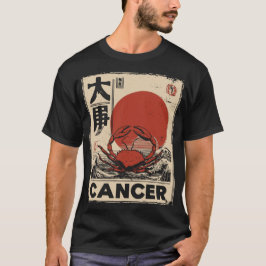 Japanischer Holzblock - Krebs Zodiac | Red Sun Cra T-Shirt