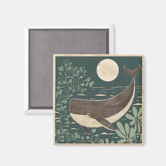 Japanischer Holzblock Magnet (Vorderseite/Rückseite)