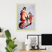 Japanischer Holzblock Poster (Heimbüro)