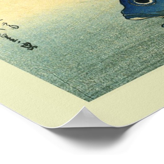 Japanischer Holzblock Poster (Ecke)