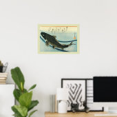 Japanischer Holzblock Poster (Heimbüro)