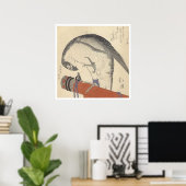 Japanischer Holzblock Poster (Heimbüro)