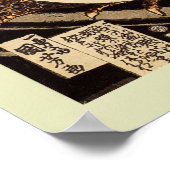 Japanischer Holzblock Poster (Ecke)