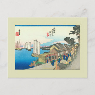 Japanischer Holzblock Postkarte