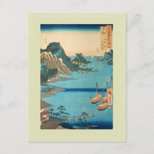 Japanischer Holzblock Postkarte