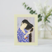 Japanischer Holzblock Postkarte (Stehend Vorderseite)