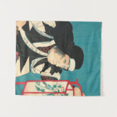 Japanischer Holzblock Print. Wandteppich (Vorderseite (Horizontal))