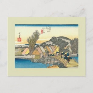 Japanischer Holzschnitt Postkarte