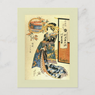 Japanischer Holzschnitt Postkarte