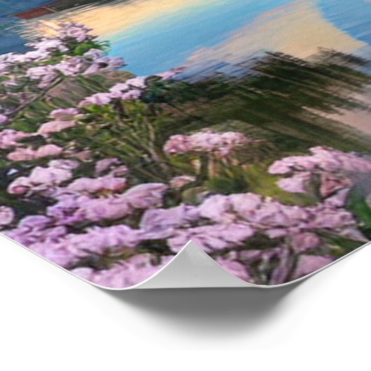 Japanischer Holztempel Poster (Ecke)