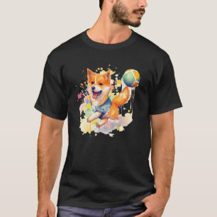 Japanischer Hund Shiba Inu Sport Game Ball T-Shirt