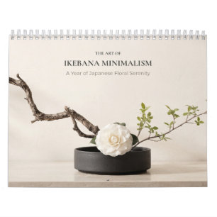 Japanischer Ikebana Minimalist Kalender