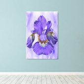 Japanischer Iris - Geboren des Lila Leinwanddruck (Insitu (Holzboden))