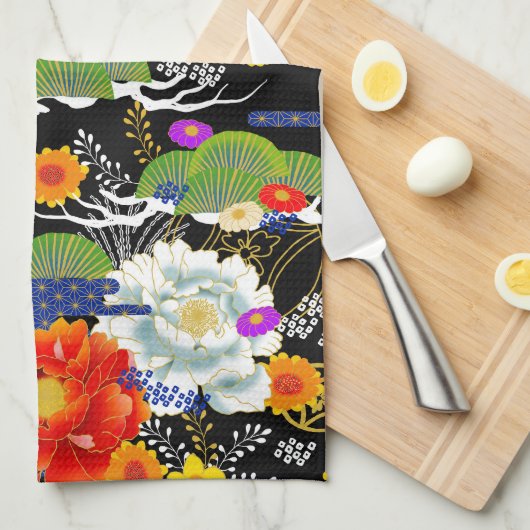 japanischer Jugendstil Geschirrtuch (Viertel Falte)