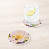 Japanischer Käfer auf White Rose Getränkeuntersetzer (Seite)