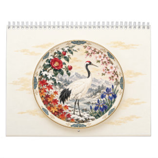 Japanischer Kalender für Vögel und Blüten der Sais