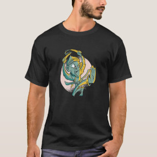 Japanischer Karate-Affe mit Bananen T-Shirt