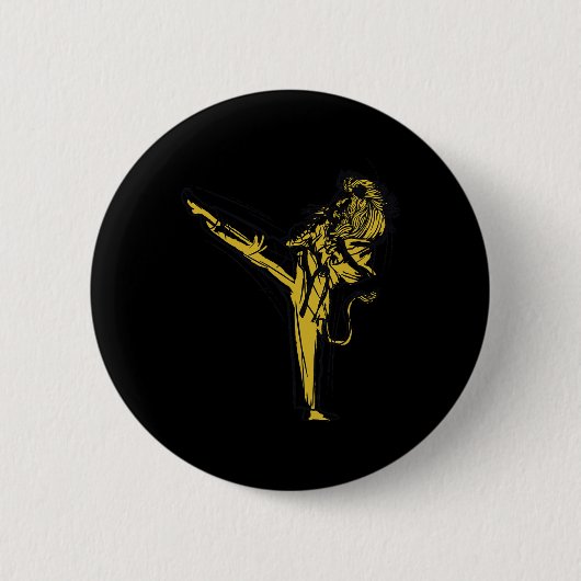 Japanischer Karate - Löwenkämpfer Button (Vorderseite)