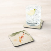 Japanischer Karpfen fischt Schwimmen im Lotosteich Untersetzer (Rechte Seite)