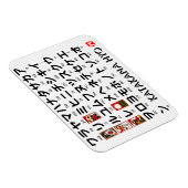 Japanischer Katakana-Tisch (Hanafuda) Magnet (Rechte Seite)