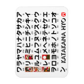 Japanischer Katakana-Tisch (Hanafuda) Magnet (Vertikal)