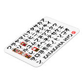 Japanischer Katakana-Tisch (Hanafuda) Magnet (Linke Seite)