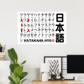 Japanischer Katakana-Tisch (Ninja) Poster (Heimbüro)