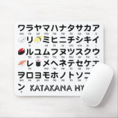 Japanischer Katakana-Tisch (Sushi) Mousepad (Mit Mouse)