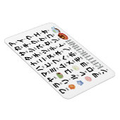 Japanischer Katakana-Tisch (Wagashi) Magnet (Rechte Seite)