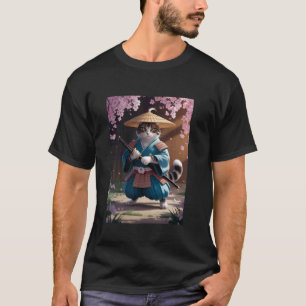 Japanischer Katzen-Samurai-Katze T-Shirt