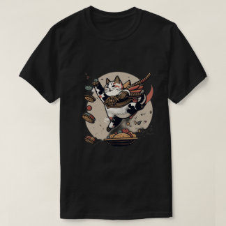 Japanischer Katzenfutterkrieg Mann und T - Shirt