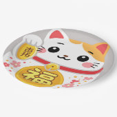 Japanischer Kawaii Daruma Maneki Pappteller (Schrägansicht)